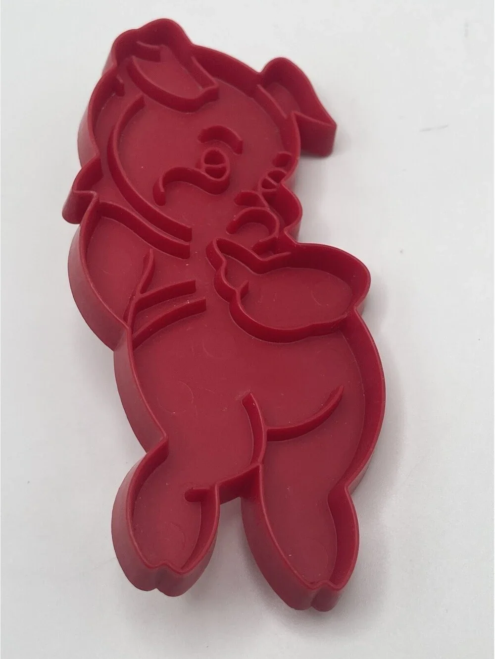 Vtg 1970s Tupperware Porky Pig Cookie Cutter Red Imprint